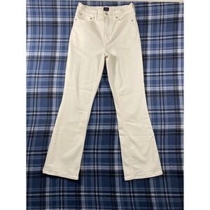 J.Crew High-Rise Flare Crop Jeans White 27T BX544 Tall